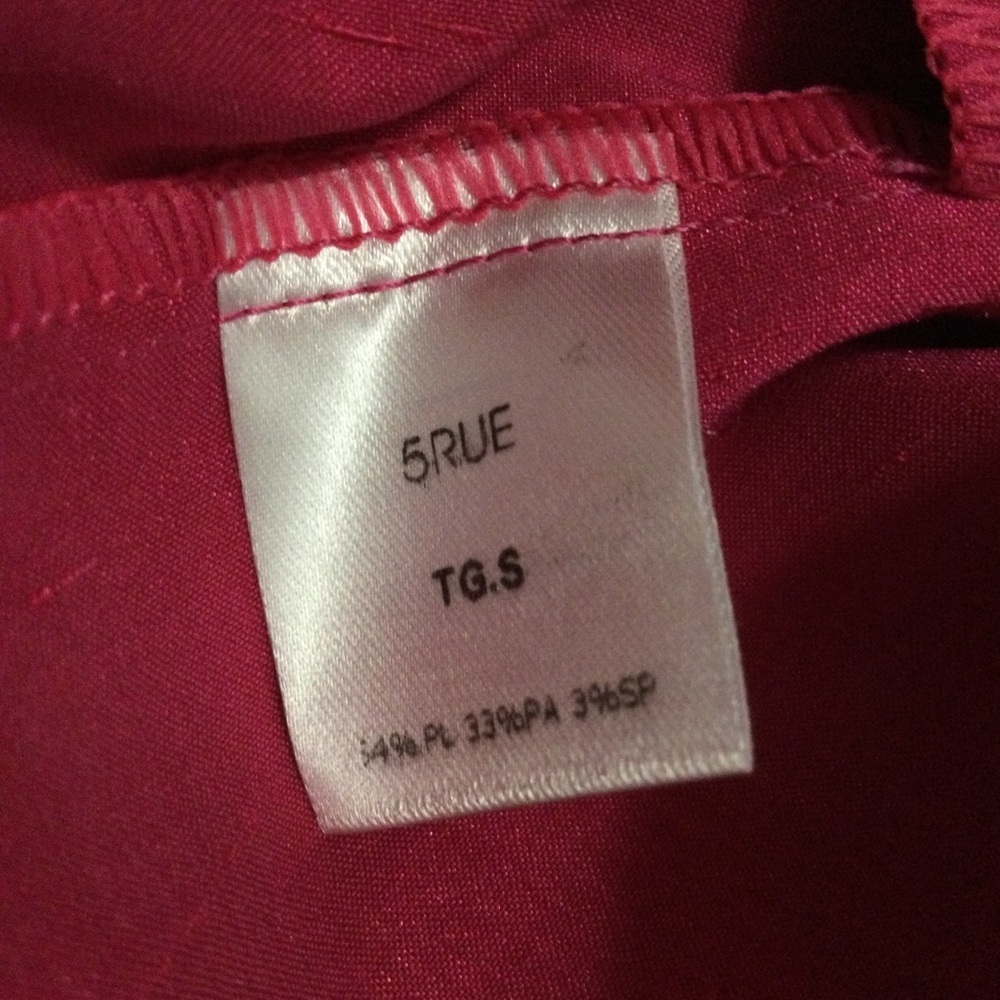 5Rue Pink Layered Off-Shoulder Blouse Size S - Picture 8 of 8